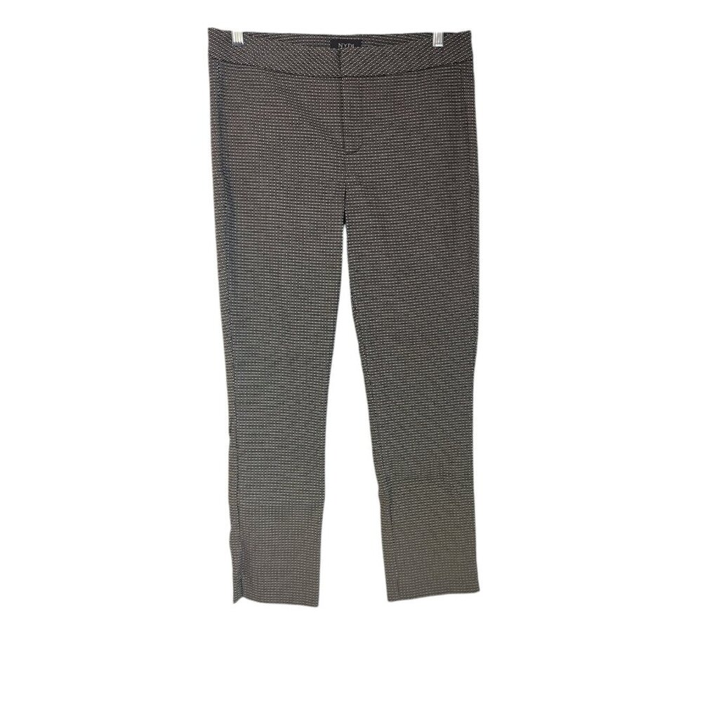 NYDJ Lift x Tuck Technology Dress Pants Black White Pattern Womens‎ Size 8 EUC